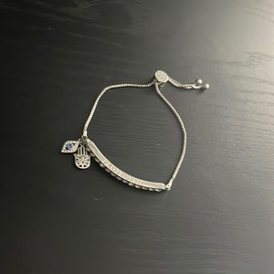 Silver third eye bracelet